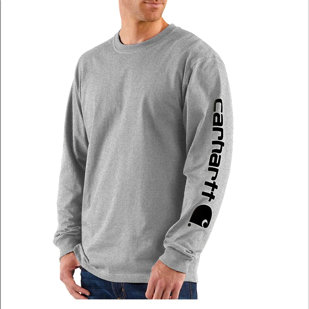 Carhartt long sleeve logo heavy weight t-shirt size L